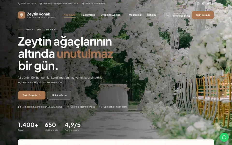 Düğün & Organizasyon · Klasik şablonu