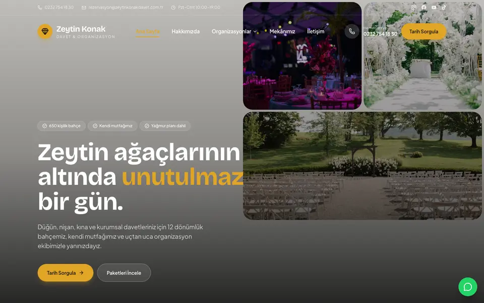 Düğün & Organizasyon · Mozaik şablonu