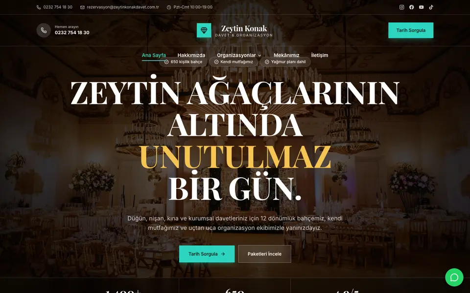 Düğün & Organizasyon · Prestij şablonu