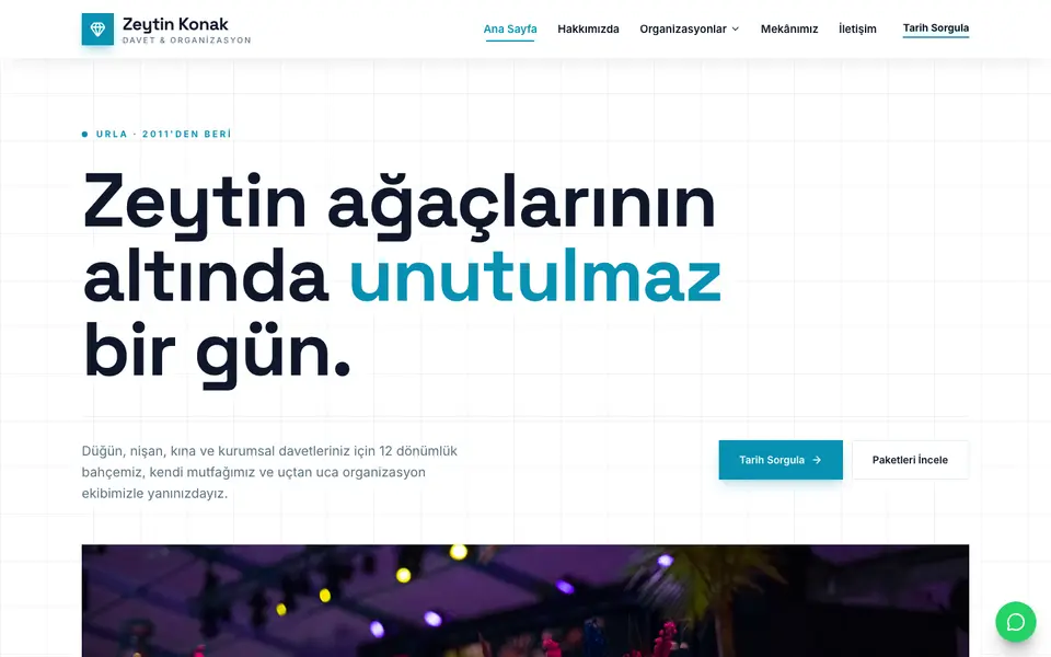 Düğün & Organizasyon · Teknik şablonu
