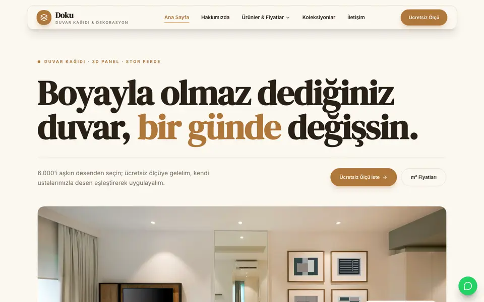 Duvar Kağıdı & Dekorasyon · Vitrin şablonu