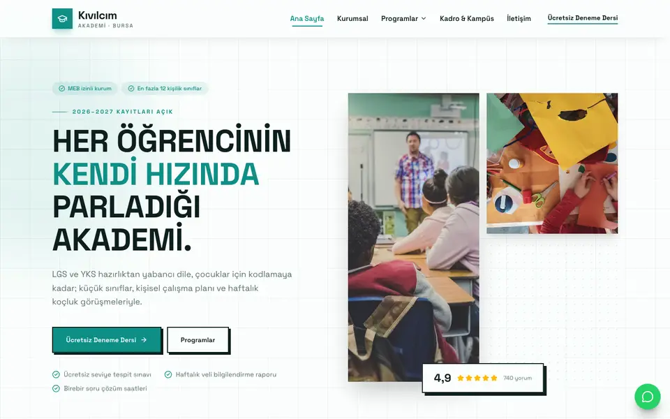 Eğitim Kurumu · Brutal şablonu