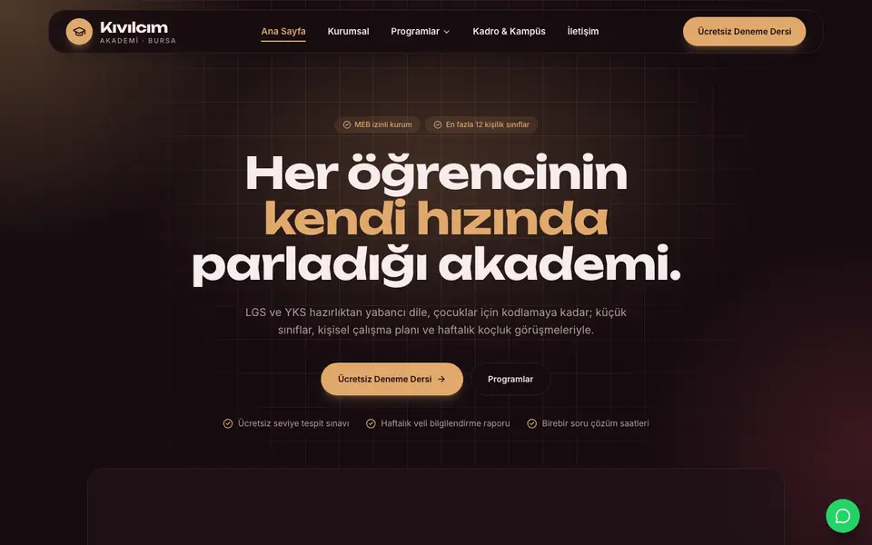 Eğitim Kurumu · Cam şablonu