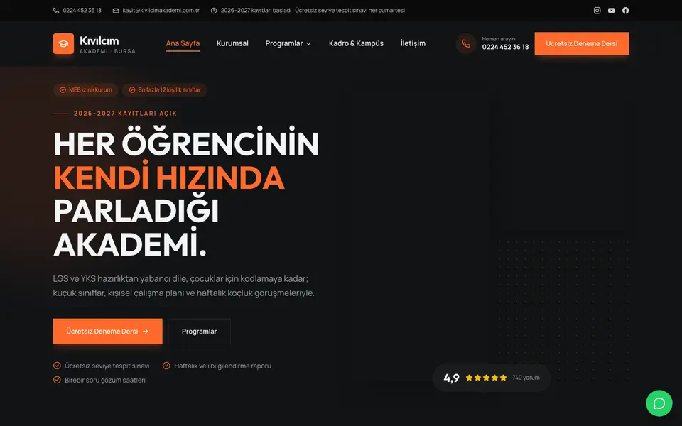 Eğitim Kurumu · Cesur şablonu