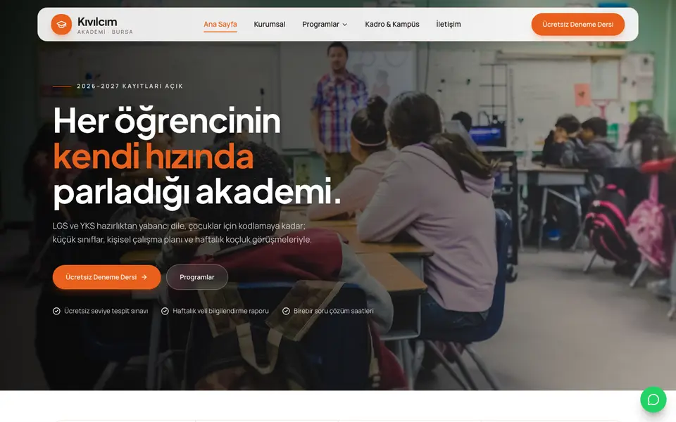 Eğitim Kurumu · Dinamik şablonu