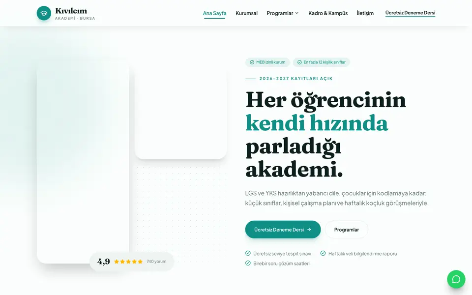 Eğitim Kurumu · Doğal şablonu