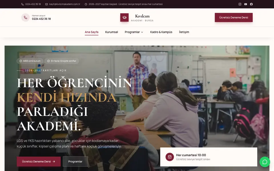 Eğitim Kurumu · Elit şablonu