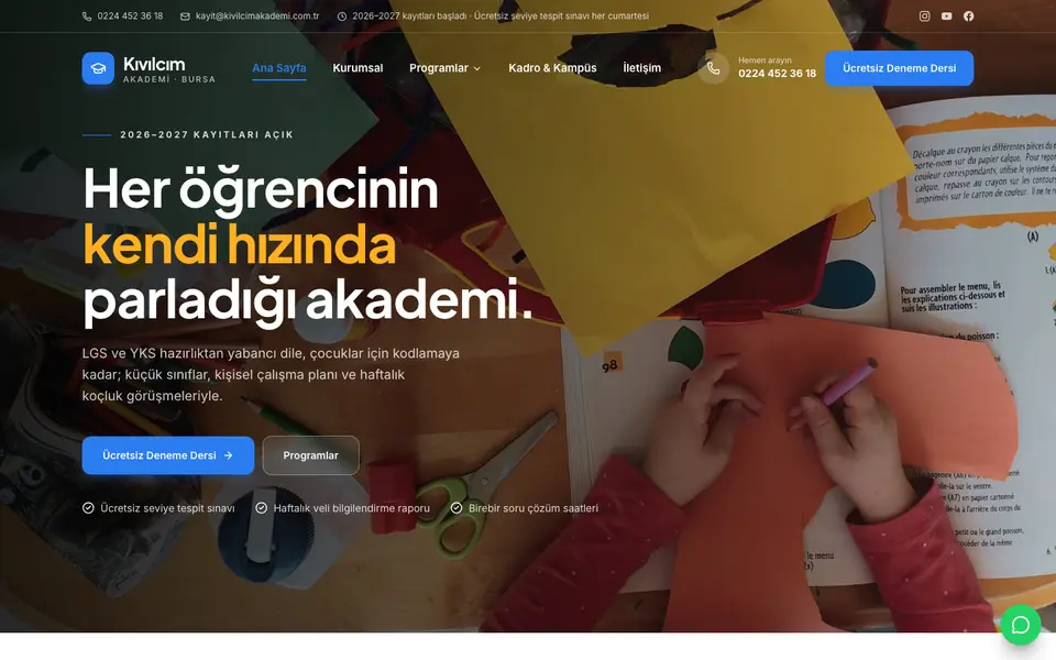 Eğitim Kurumu · Klasik şablonu