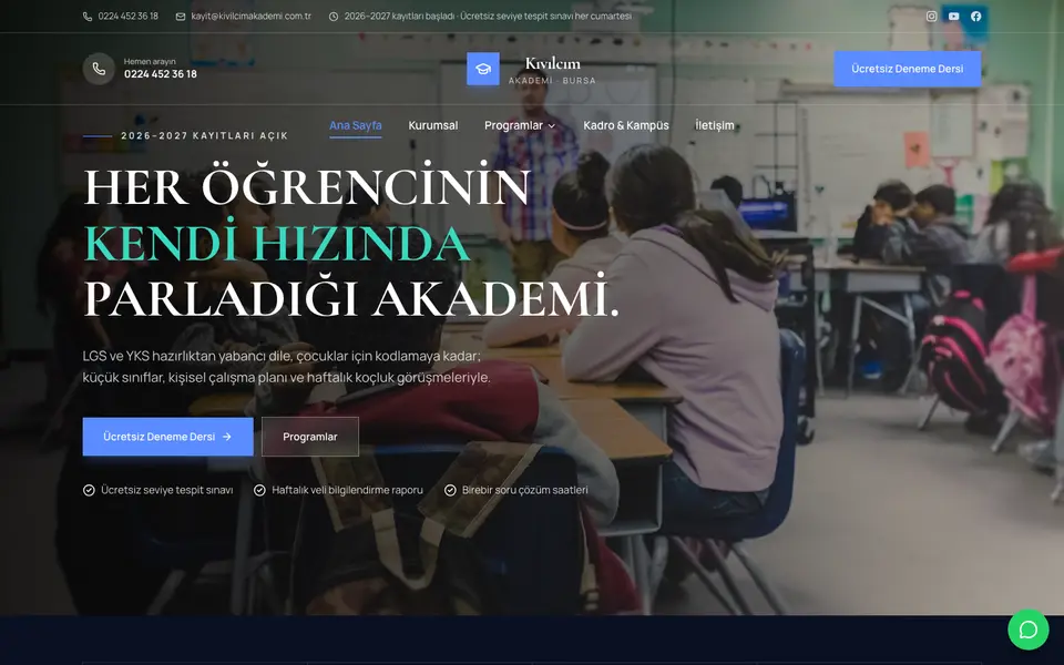 Eğitim Kurumu · Lüks şablonu