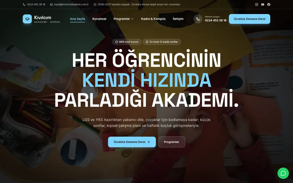 Eğitim Kurumu · Sahne şablonu
