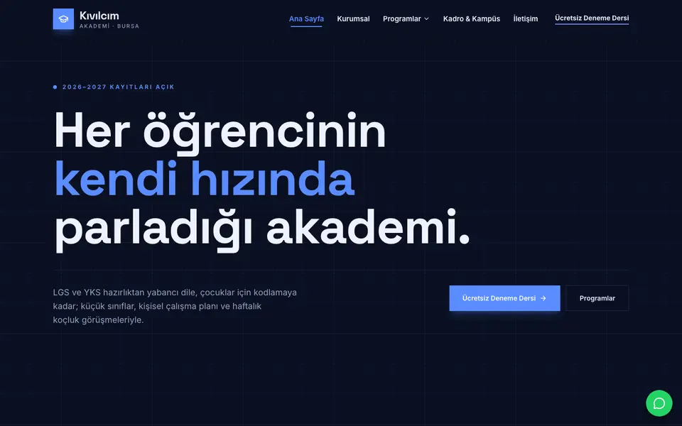 Eğitim Kurumu · Teknik şablonu