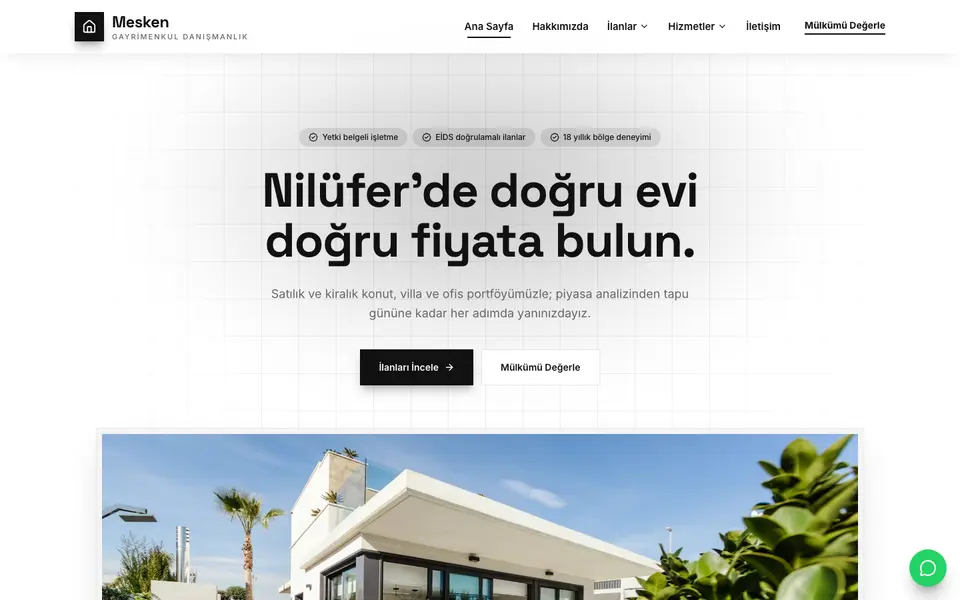 Emlak Ofisi · Minimal şablonu