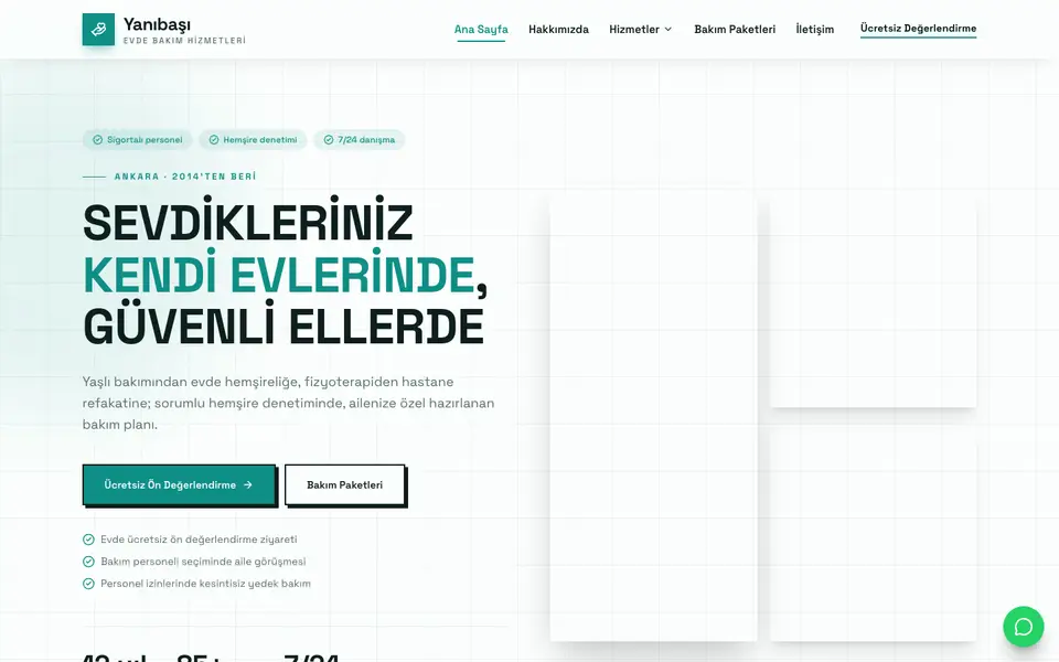 Evde Bakım · Brutal şablonu