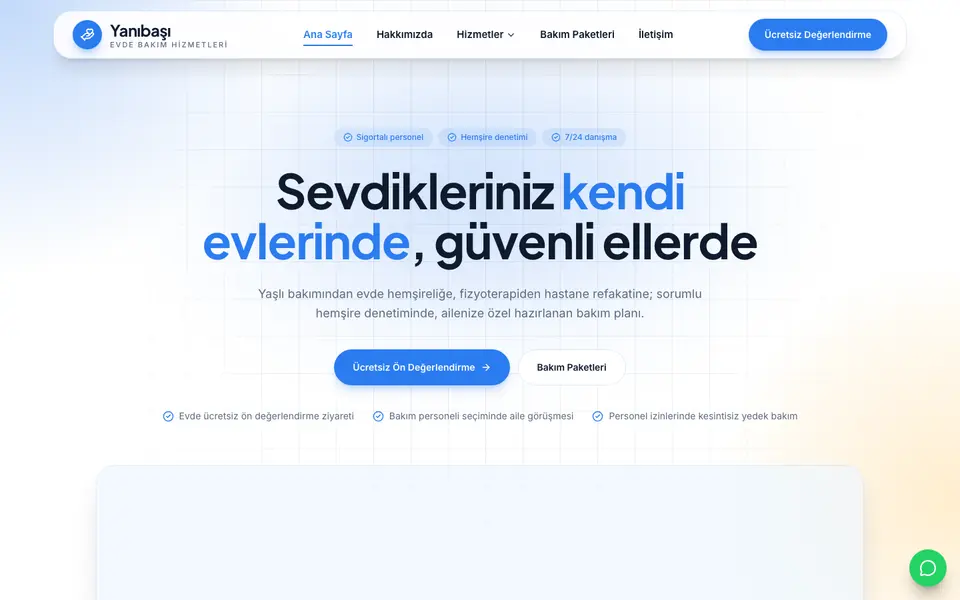 Evde Bakım · Kristal şablonu
