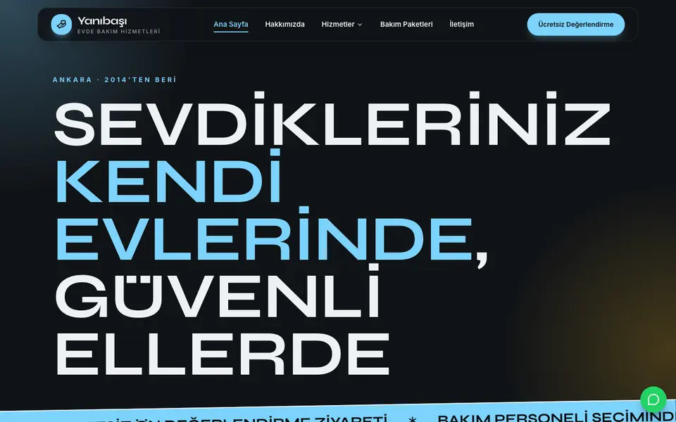 Evde Bakım · Neon şablonu