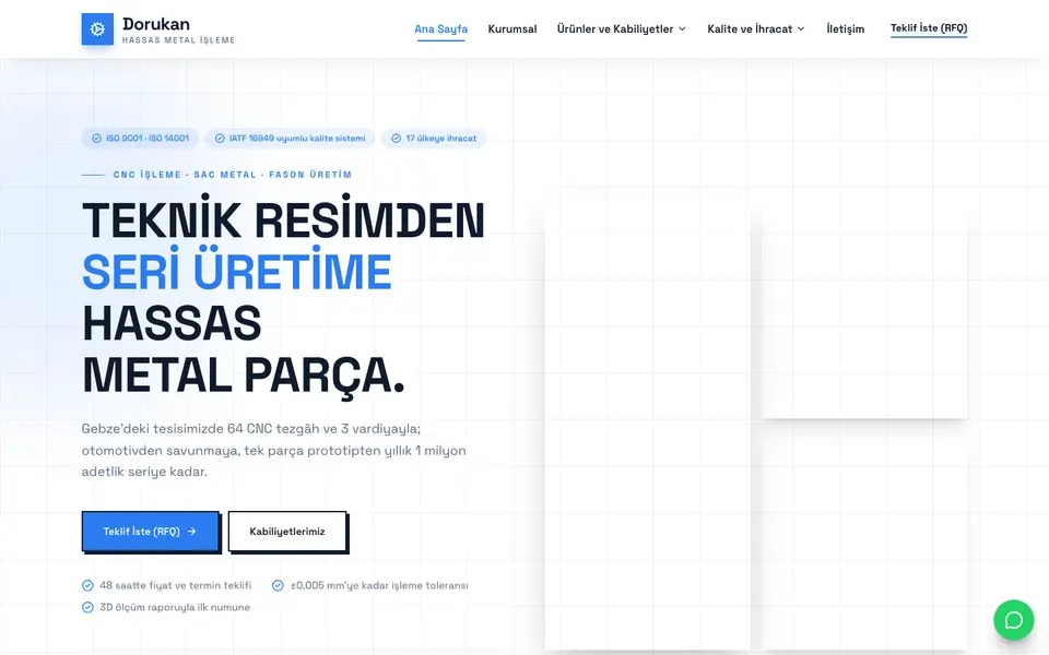 Fabrika & Üretim · Brutal şablonu