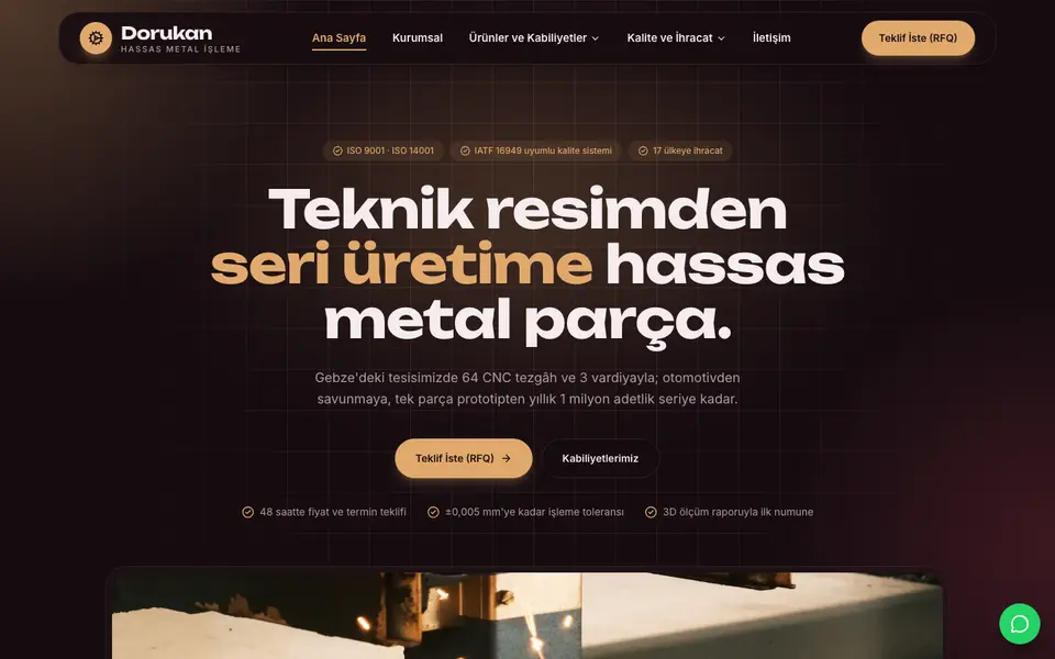 Fabrika & Üretim · Cam şablonu