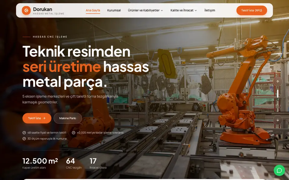 Fabrika & Üretim · Dinamik şablonu