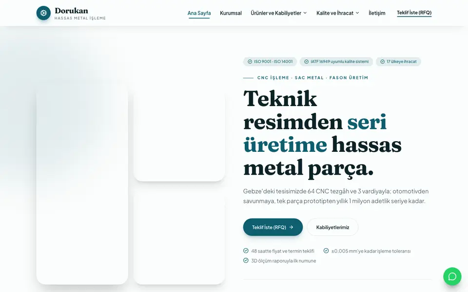 Fabrika & Üretim · Doğal şablonu