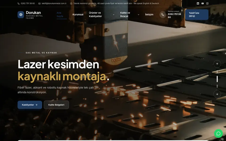 Fabrika & Üretim · Klasik şablonu