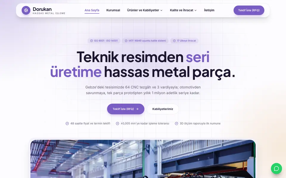 Fabrika & Üretim · Kristal şablonu