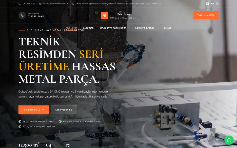 Fabrika & Üretim · Lüks şablonu