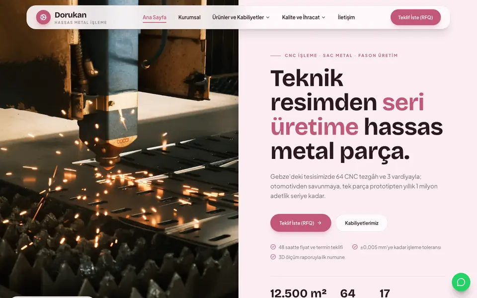 Fabrika & Üretim · Pastel şablonu
