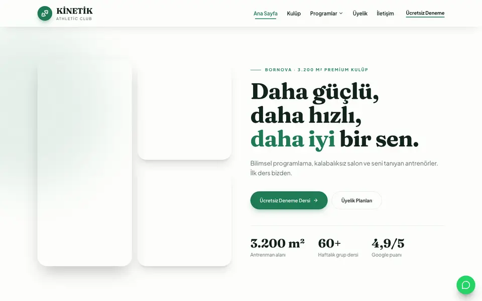 Spor Salonu · Doğal şablonu