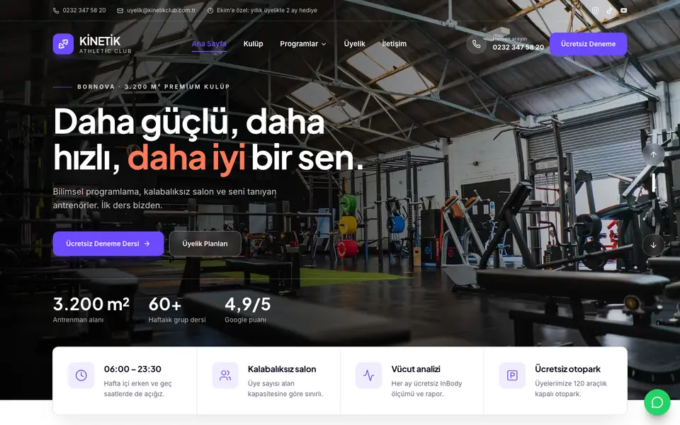 Spor Salonu · Klasik şablonu