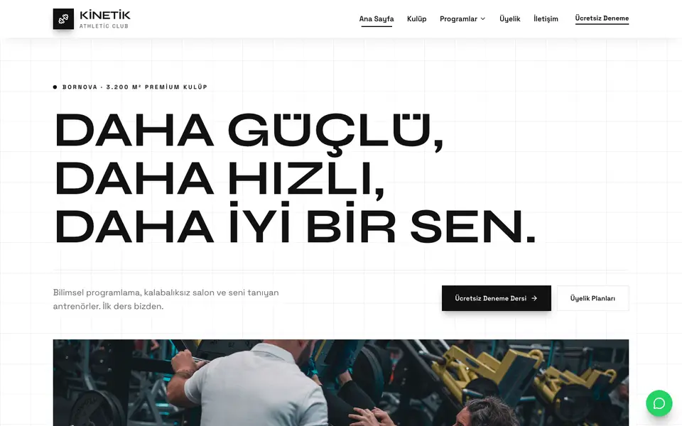 Spor Salonu · Monokrom şablonu