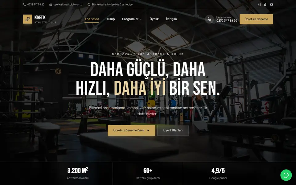 Spor Salonu · Sinema şablonu