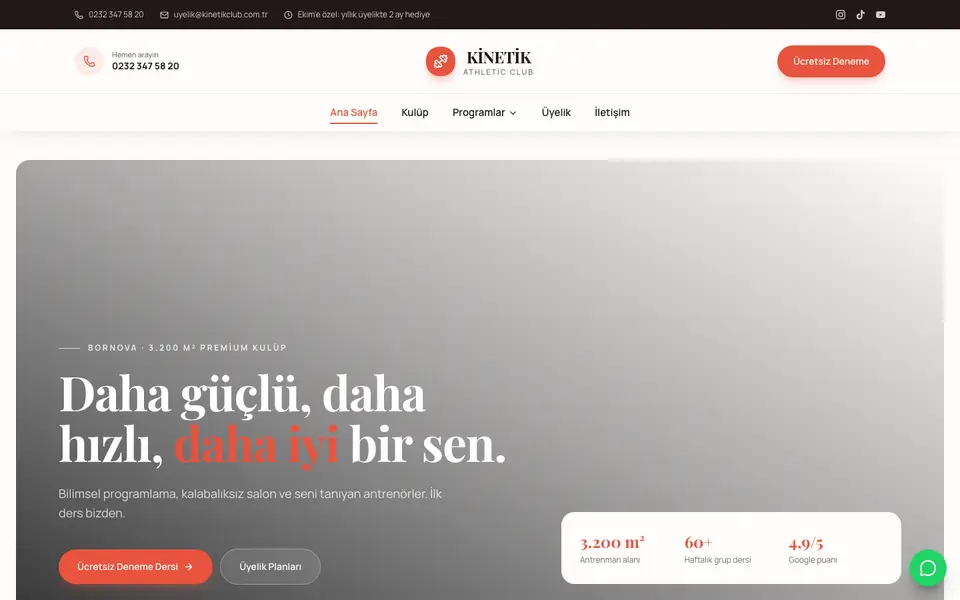 Spor Salonu · Zarif şablonu