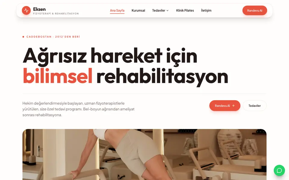 Fizik Tedavi · Canlı şablonu