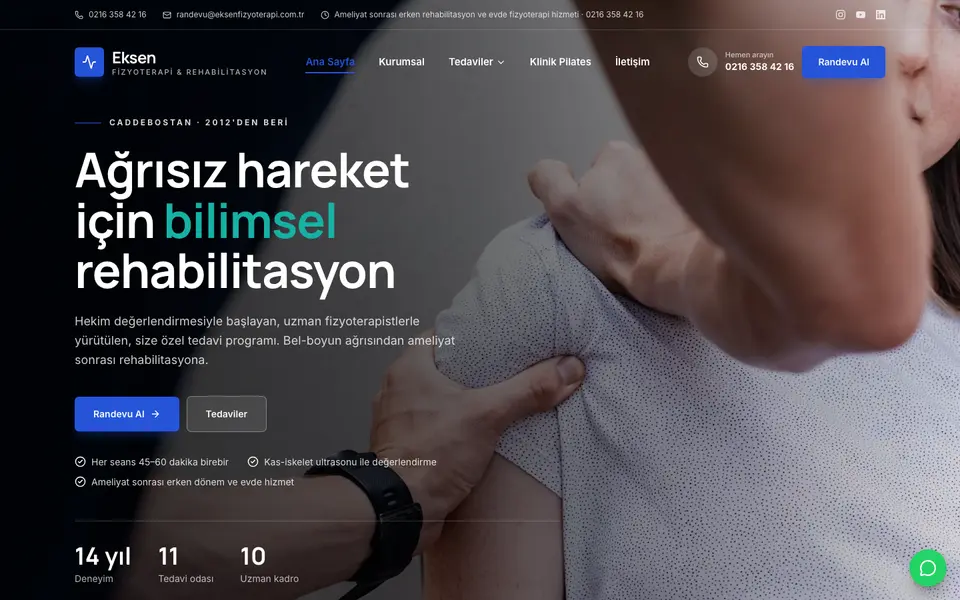 Fizik Tedavi · Kurumsal şablonu