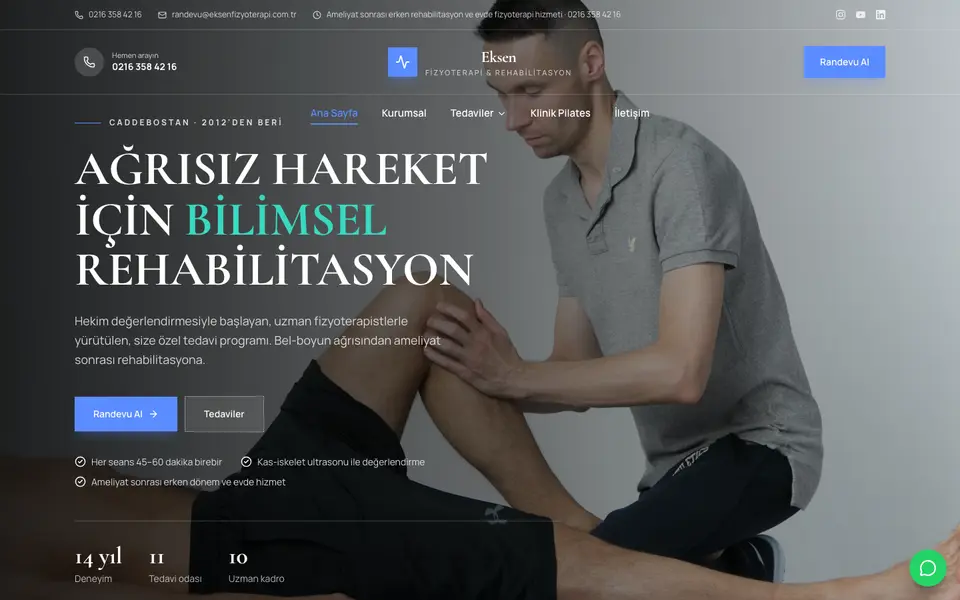 Fizik Tedavi · Lüks şablonu