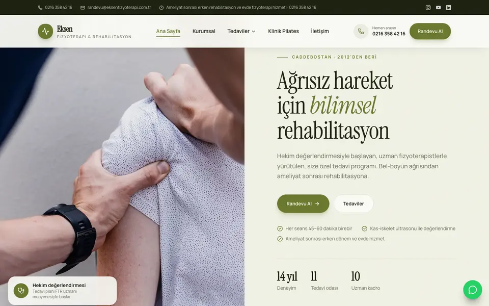 Fizik Tedavi · Retro şablonu