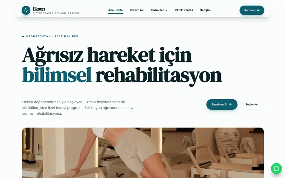 Fizik Tedavi · Vitrin şablonu