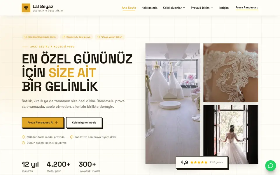 Gelinlik · Brutal şablonu