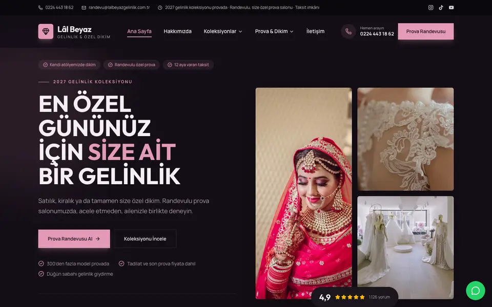 Gelinlik · Cesur şablonu