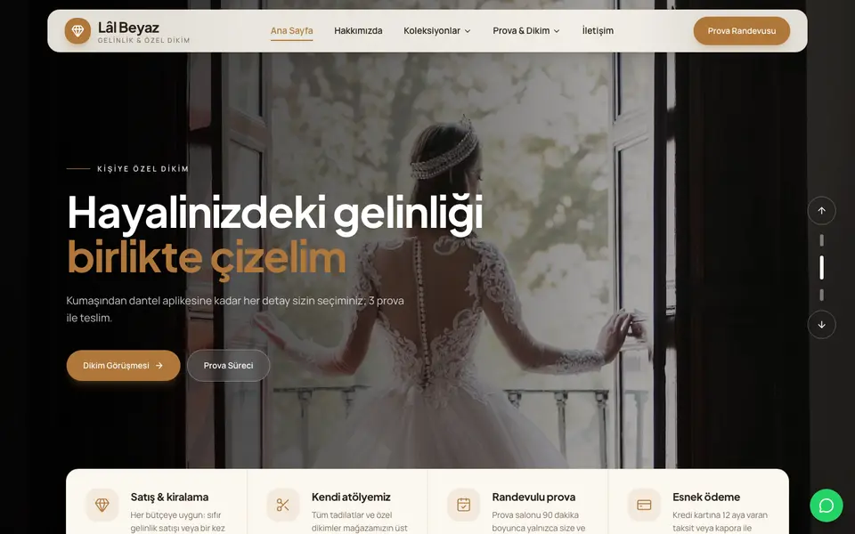 Gelinlik · Dinamik şablonu