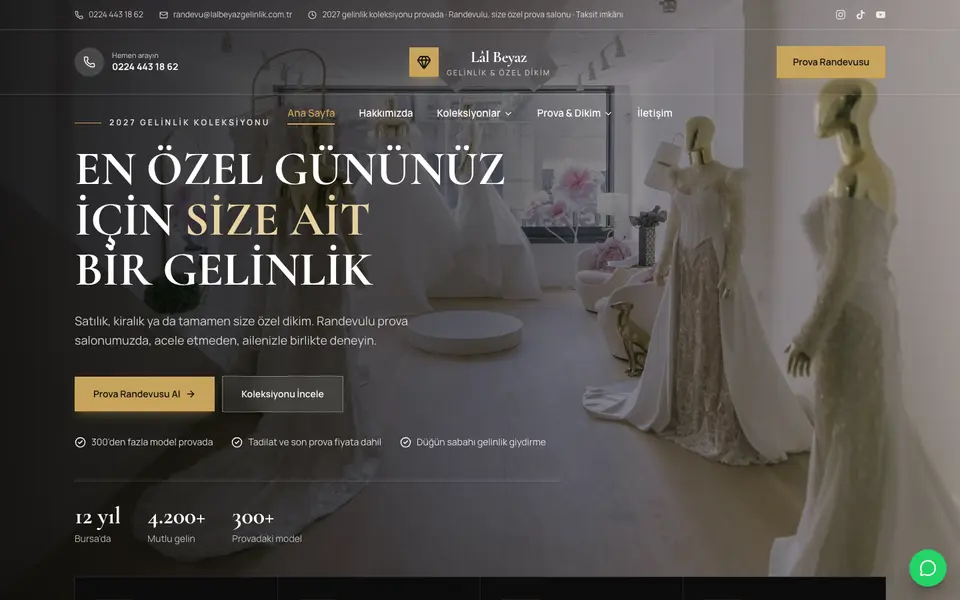 Gelinlik · Lüks şablonu