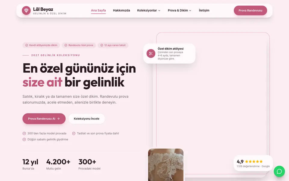 Gelinlik · Modern şablonu