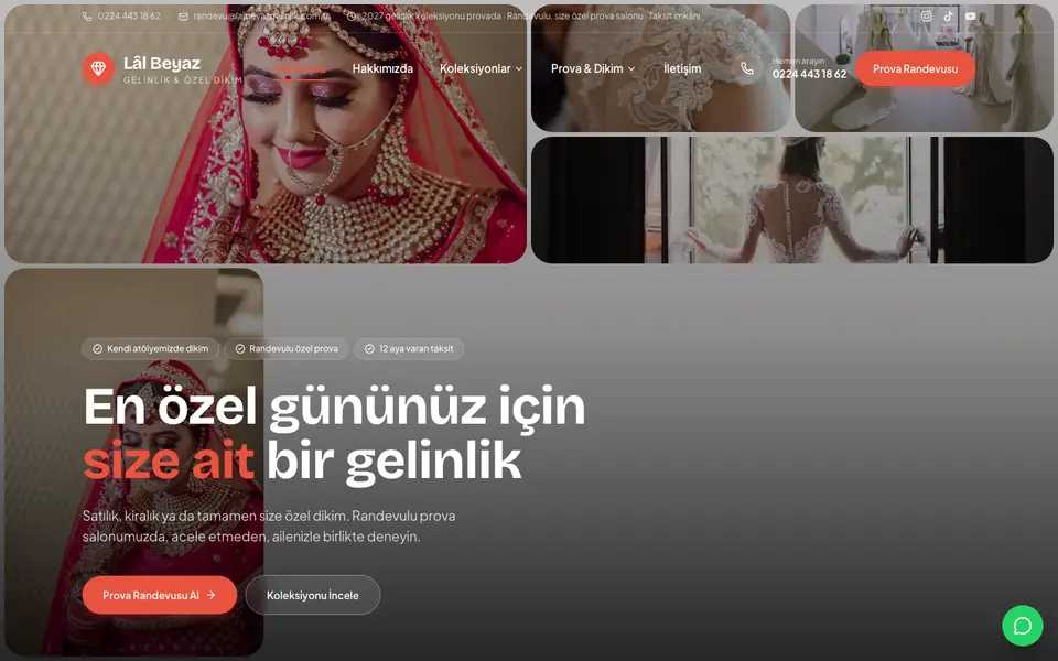 Gelinlik · Mozaik şablonu