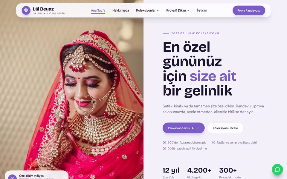 Gelinlik · Pastel şablonu