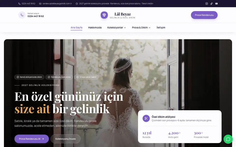 Gelinlik · Zarif şablonu
