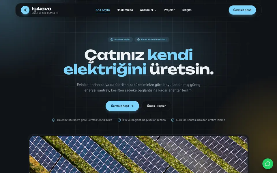 Güneş Enerjisi · Cam şablonu