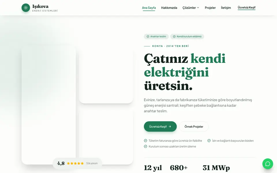 Güneş Enerjisi · Doğal şablonu