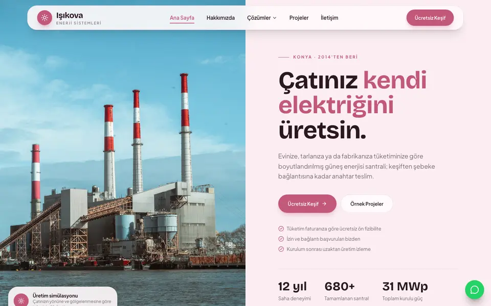 Güneş Enerjisi · Pastel şablonu