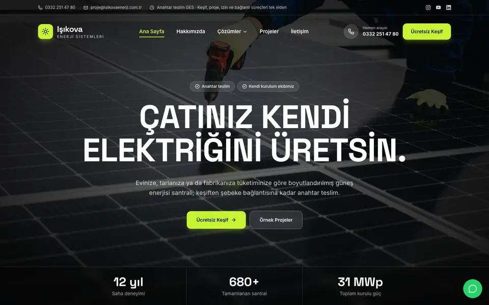 Güneş Enerjisi · Sahne şablonu