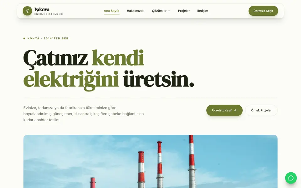 Güneş Enerjisi · Vitrin şablonu